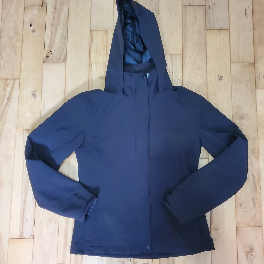 Avia Women's Black Hooded Fleece Lined Jacket Size M